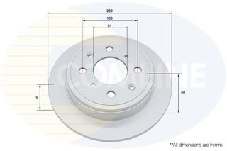 ΕΠΙΧΡΙΣΜΕΝΗ ΔΙΣΚΟΠΛΑΚΑ ΟΠΙΣΘ. HONDA COMLINE ADC0510