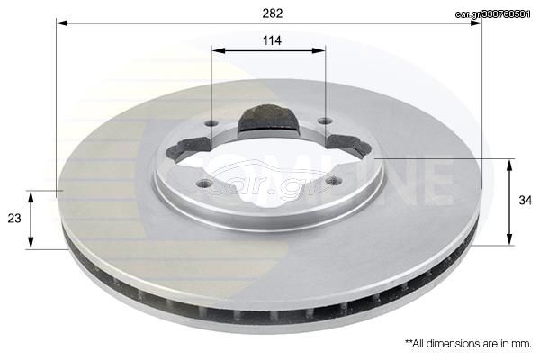 ΔΙΣΚΟΠΛΑΚΑ ΕΜΠΡΟΣΘ.HONDA COMLINE ADC0521V