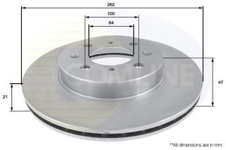 ΔΙΣΚΟΠΛΑΚΑ ΕΜΠΡΟΣΘ.HONDA-ROVER COMLINE ADC0524V