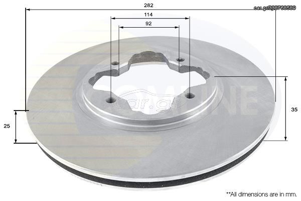 ΔΙΣΚΟΠΛΑΚΑ ΕΜΠΡΟΣΘ.HONDA COMLINE ADC0528V