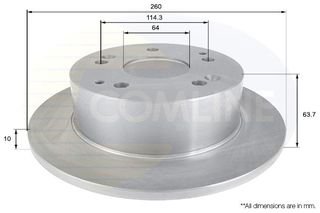 ΔΙΣΚΟΠΛΑΚΑ ΟΠΙΣΘ. HONDA COMLINE ADC0540