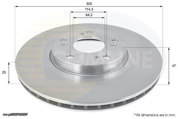 ΕΠΙΧΡΙΣΜΕΝΗ ΔΙΣΚΟΠΛΑΚΑ ΕΜΠΡΟΣΘ.HONDA COMLINE ADC0541V