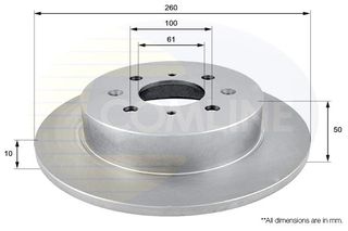 ΕΠΙΧΡΙΣΜΕΝΗ ΔΙΣΚΟΠΛΑΚΑ ΟΠΙΣΘ. HONDA-ROVER COMLINE ADC0543