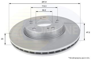 ΕΠΙΧΡΙΣΜΕΝΗ ΔΙΣΚΟΠΛΑΚΑ ΕΜΠΡΟΣΘ.HONDA COMLINE ADC0553V