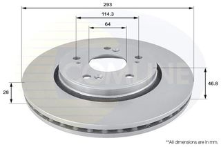 ΕΠΙΧΡΙΣΜΕΝΗ ΔΙΣΚΟΠΛΑΚΑ ΕΜΠΡΟΣΘ.HONDA COMLINE ADC0560V