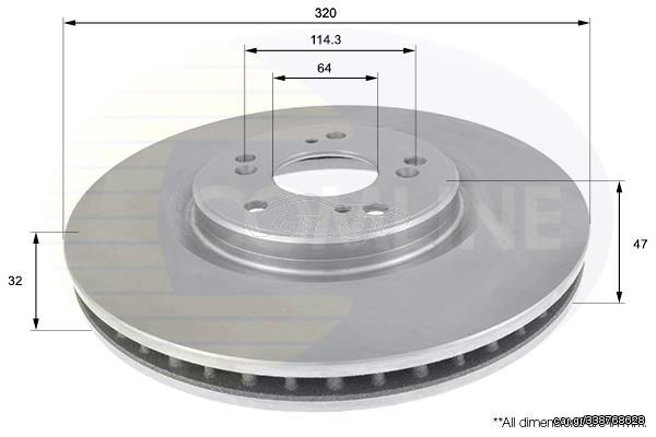 ΕΠΙΧΡΙΣΜΕΝΗ ΔΙΣΚΟΠΛΑΚΑ ΕΜΠΡΟΣΘ. HONDA COMLINE ADC0566V