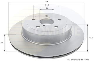 ΔΙΣΚΟΠΛΑΚΑ ΟΠΙΣΘ. SUBARU COMLINE ADC0825V