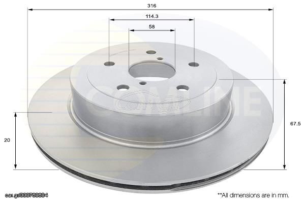 ΔΙΣΚΟΠΛΑΚΑ ΟΠΙΣΘ. SUBARU COMLINE ADC0825V