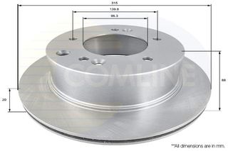 ΔΙΣΚΟΠΛΑΚΑ ΟΠΙΣΘ. KIA COMLINE ADC1088V