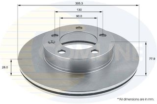 ΕΠΙΧΡΙΣΜΕΝΗ ΔΙΣΚΟΠΛΑΚΑ ΕΜΠΡΟΣΘ.RENAULT COMLINE ADC1125V