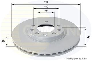 ΕΠΙΧΡΙΣΜΕΝΗ ΔΙΣΚΟΠΛΑΚΑ ΕΜΠΡΟΣΘ.OPEL COMLINE ADC1139V