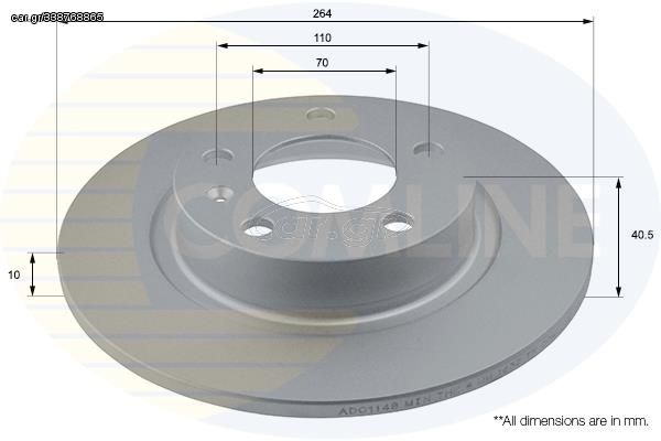 ΕΠΙΧΡΙΣΜΕΝΗ ΔΙΣΚΟΠΛΑΚΑ ΟΠΙΣΘ. OPEL COMLINE ADC1148