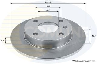 ΔΙΣΚΟΠΛΑΚΑ ΕΜΠΡΟΣΘ.FORD COMLINE ADC1203