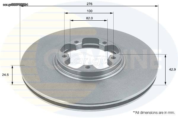 ΕΠΙΧΡΙΣΜΕΝΗ ΔΙΣΚΟΠΛΑΚΑ ΕΜΠΡΟΣΘ.FORD COMLINE ADC1214V