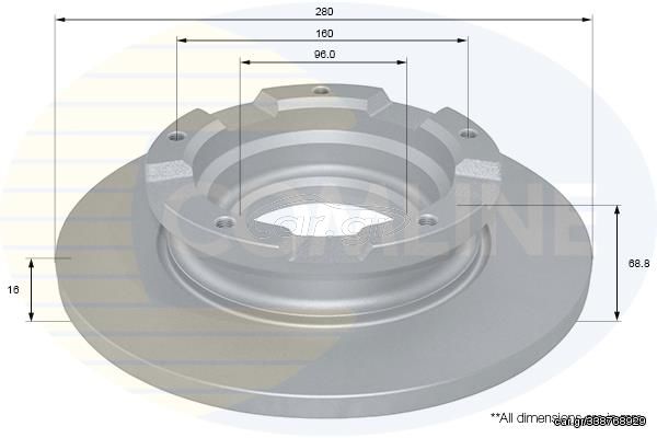 ΕΠΙΧΡΙΣΜΕΝΗ ΔΙΣΚΟΠΛΑΚΑ ΟΠΙΣΘ. FORD COMLINE ADC1241