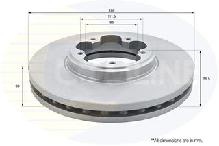 ΕΠΙΧΡΙΣΜΕΝΗ ΔΙΣΚΟΠΛΑΚΑ ΕΜΠΡΟΣΘ. FORD COMLINE ADC1250V