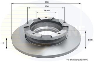 ΕΠΙΧΡΙΣΜΕΝΗ ΔΙΣΚΟΠΛΑΚΑ ΟΠΙΣΘ. FORD COMLINE ADC1255