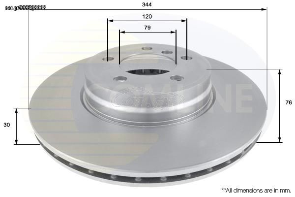 ΕΠΙΧΡΙΣΜΕΝΗ ΔΙΣΚΟΠΛΑΚΑ ΕΜΠΡΟΣΘ.LAND ROVER COMLINE ADC1322V