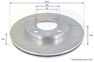 ΕΠΙΧΡΙΣΜΕΝΗ ΔΙΣΚΟΠΛΑΚΑ ΕΜΠΡΟΣΘ.AUDI-SEAT-VW COMLINE ADC1404V