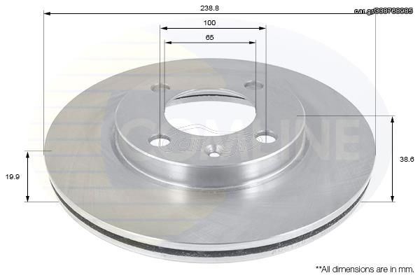 ΕΠΙΧΡΙΣΜΕΝΗ ΔΙΣΚΟΠΛΑΚΑ ΕΜΠΡΟΣΘ.AUDI-SEAT-VW COMLINE ADC1404V