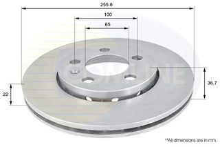 ΕΠΙΧΡΙΣΜΕΝΗ ΔΙΣΚΟΠΛΑΚΑ ΕΜΠΡΟΣΘ.AUDI-SEAT-SKODA COMLINE ADC1407V