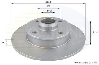 ΔΙΣΚΟΠΛΑΚΑ ΟΠΙΣΘ. SEAT-VW COMLINE ADC1416