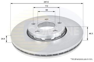 ΕΠΙΧΡΙΣΜΕΝΗ ΔΙΣΚΟΠΛΑΚΑ ΕΜΠΡΟΣΘ.AUDI-SKODA-VW COMLINE ADC1417V