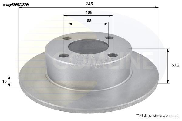 ΔΙΣΚΟΠΛΑΚΑ ΟΠΙΣΘ. AUDI COMLINE ADC1423