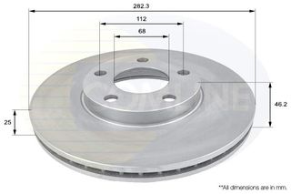 ΕΠΙΧΡΙΣΜΕΝΗ ΔΙΣΚΟΠΛΑΚΑ ΕΜΠΡΟΣΘ.VW COMLINE ADC1425V