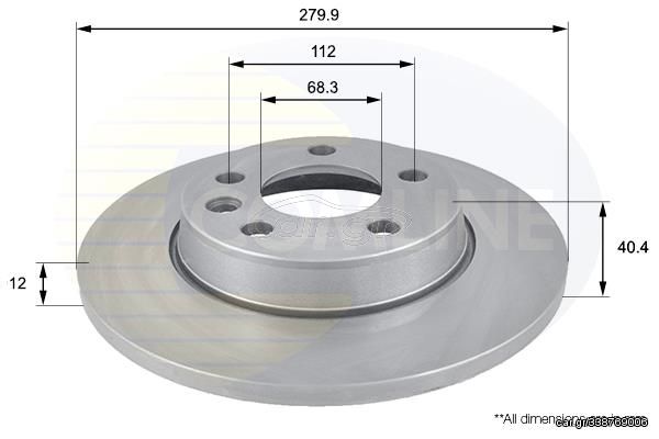 ΕΠΙΧΡΙΣΜΕΝΗ ΔΙΣΚΟΠΛΑΚΑ ΟΠΙΣΘ. VW COMLINE ADC1426