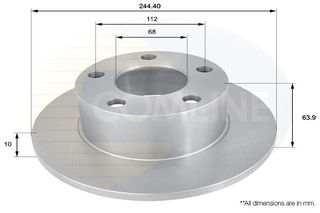 ΕΠΙΧΡΙΣΜΕΝΗ ΔΙΣΚΟΠΛΑΚΑ ΟΠΙΣΘ. VW COMLINE ADC1427