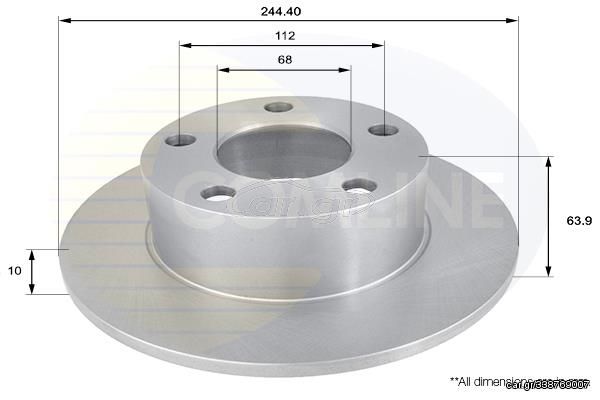 ΕΠΙΧΡΙΣΜΕΝΗ ΔΙΣΚΟΠΛΑΚΑ ΟΠΙΣΘ. VW COMLINE ADC1427