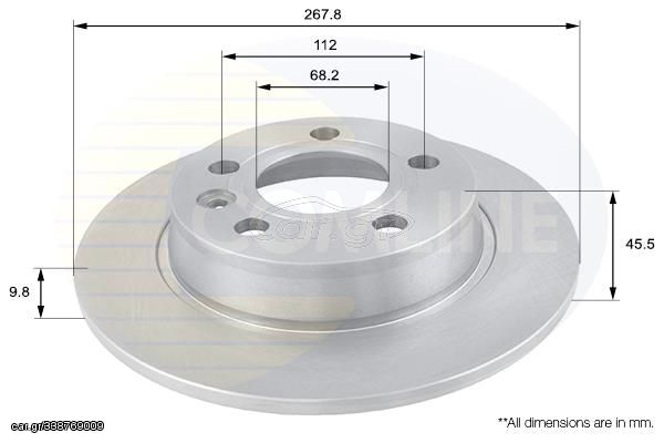 ΕΠΙΧΡΙΣΜΕΝΗ ΔΙΣΚΟΠΛΑΚΑ ΟΠΙΣΘ. FORD-SEAT-VW COMLINE ADC1429