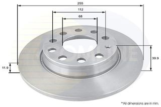 ΕΠΙΧΡΙΣΜΕΝΗ ΔΙΣΚΟΠΛΑΚΑ ΟΠΙΣΘ. AUDI-VW COMLINE ADC1436