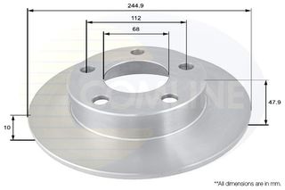 ΔΙΣΚΟΠΛΑΚΑ ΟΠΙΣΘ. VW COMLINE ADC1437