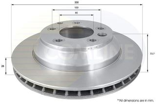 ΕΠΙΧΡΙΣΜΕΝΗ ΔΙΣΚΟΠΛΑΚΑ ΟΠΙΣΘ. AUDI-PORSCHE-VW COMLINE ADC1460V