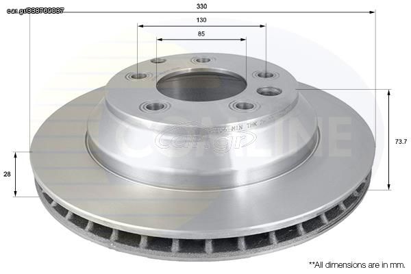 ΕΠΙΧΡΙΣΜΕΝΗ ΔΙΣΚΟΠΛΑΚΑ ΟΠΙΣΘ. AUDI-PORSCHE-VW COMLINE ADC1460V