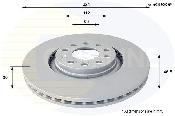 ΕΠΙΧΡΙΣΜΕΝΗ ΔΙΣΚΟΠΛΑΚΑ ΕΜΠΡΟΣΘ.AUDI-SEAT COMLINE ADC1473V