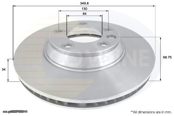 ΕΠΙΧΡΙΣΜΕΝΗ ΔΙΣΚΟΠΛΑΚΑ ΕΜΠΡ.-R- AUDI-PORSCHE-VW COMLINE ADC1474V