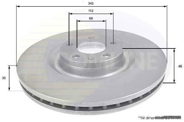 ΔΙΣΚΟΠΛΑΚΑ ΕΜΠΡΟΣΘ.AUDI COMLINE ADC1484V