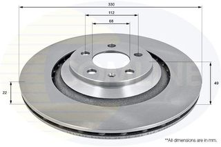 ΕΠΙΧΡΙΣΜΕΝΗ ΔΙΣΚΟΠΛΑΚΑ ΟΠΙΣΘ. AUDI COMLINE ADC1491V