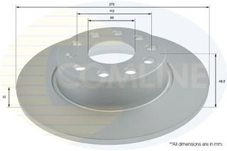 ΕΠΙΧΡΙΣΜΕΝΗ ΔΙΣΚΟΠΛΑΚΑ ΟΠΙΣΘ. AUDI-VW-SEAT-SKODA COMLINE ADC1497