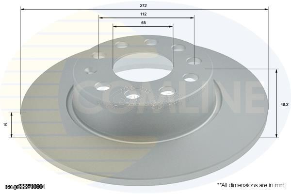 ΕΠΙΧΡΙΣΜΕΝΗ ΔΙΣΚΟΠΛΑΚΑ ΟΠΙΣΘ. AUDI-VW-SEAT-SKODA COMLINE ADC1497