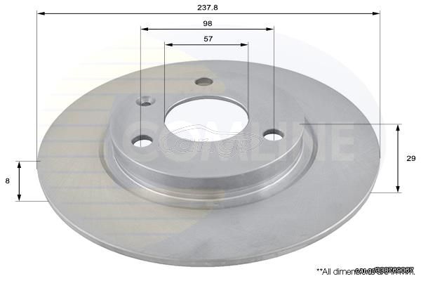 ΕΠΙΧΡΙΣΜΕΝΗ ΔΙΣΚΟΠΛΑΚΑ ΕΜΠΡΟΣΘ.CITROEN-PEUGEOT COMLINE ADC1501