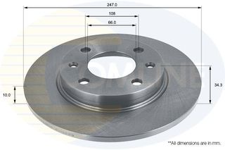 ΕΠΙΧΡΙΣΜΕΝΗ ΔΙΣΚΟΠΛΑΚΑ ΕΜΠΡΟΣΘ.CITROEN-PEUGEOT COMLINE ADC1502