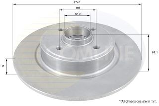 ΕΠΙΧΡΙΣΜΕΝΗ ΔΙΣΚΟΠΛΑΚΑ ΟΠΙΣΘ. RENAULT COMLINE ADC1540