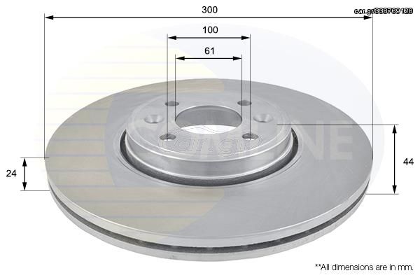 ΕΠΙΧΡΙΣΜΕΝΗ ΔΙΣΚΟΠΛΑΚΑ ΕΜΠΡΟΣΘ.RENAULT COMLINE ADC1556V