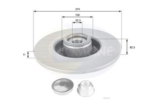 ΕΠΙΧΡΙΣΜΕΝΗ ΔΙΣΚΟΠΛΑΚΑ ΟΠΙΣΘ. RENAULT COMLINE ADC1560