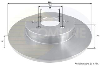 ΕΠΙΧΡΙΣΜΕΝΗ ΔΙΣΚΟΠΛΑΚΑ ΟΠΙΣΘ.  RENAULT COMLINE ADC1569