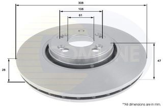 ΕΠΙΧΡΙΣΜΕΝΗ ΔΙΣΚΟΠΛΑΚΑ ΕΜΠΡΟΣΘ.RENAULT COMLINE ADC1576V